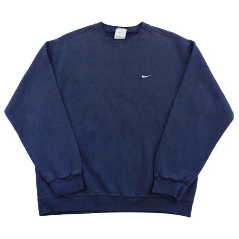 navy blue nike|navy blue nike crewneck.